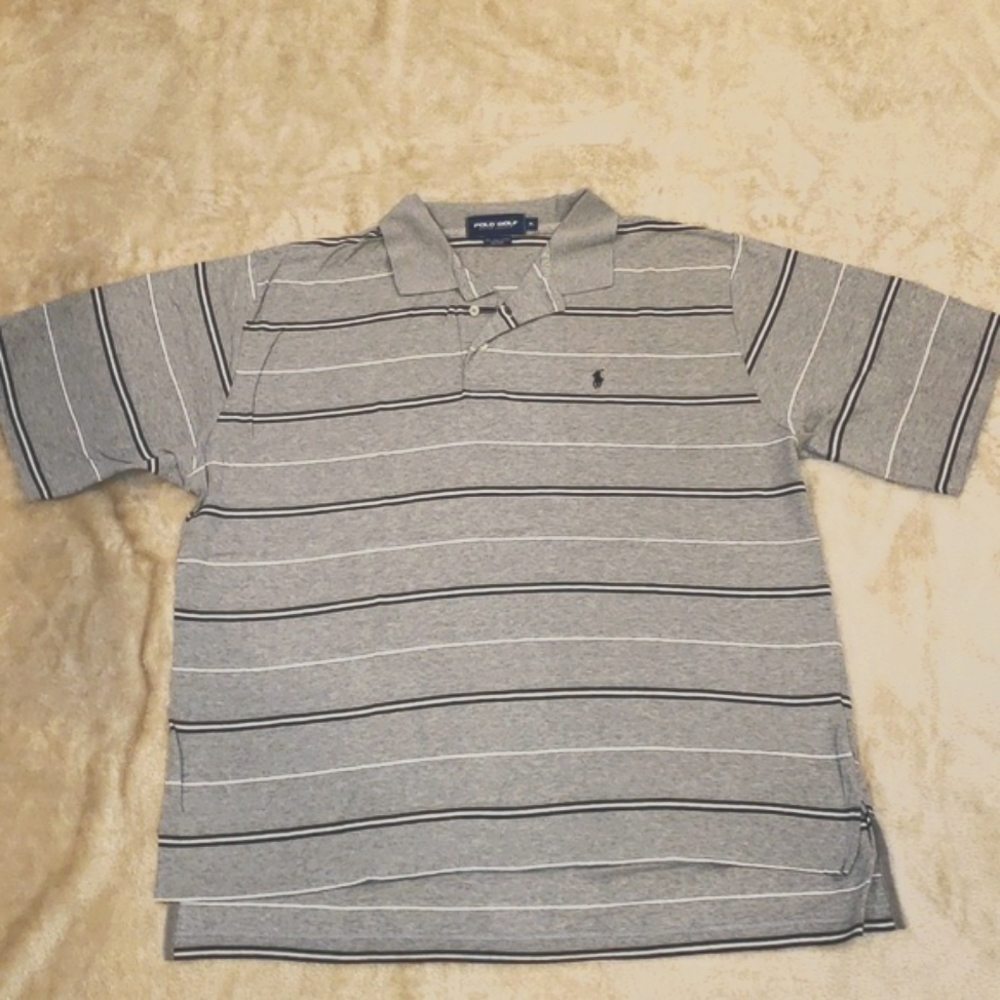 Gray striped Golf Ralph Lauren Polo Shirt